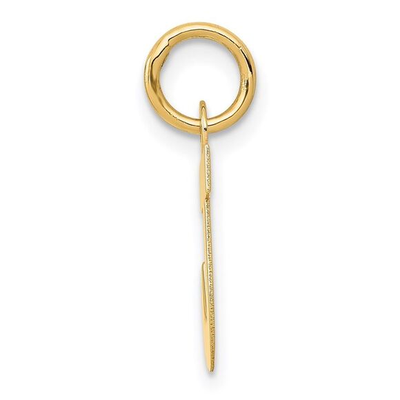 Kazi Luxury 14k Yellow Gold Small Block Letter J Initial Charm - Picture 2 of 4